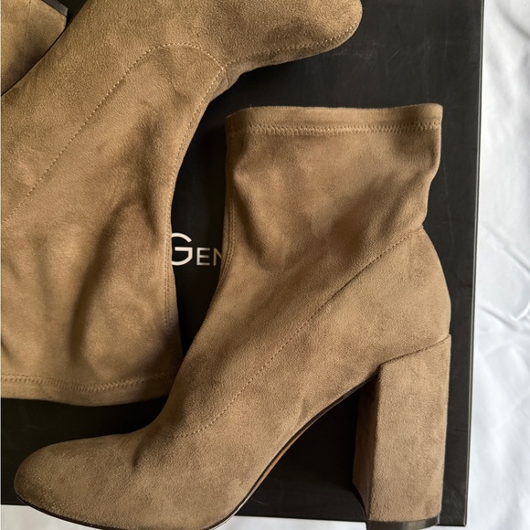 BCBGeneration Bootie-Taupe stretch suede - Picture 3 of 4